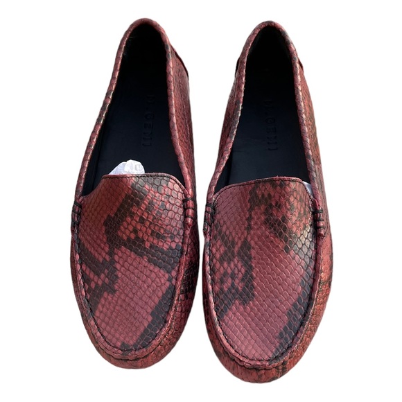 M Gemi Italian Printed Leather Wine & Black Driving Moccasins Size EU 38 US7 - Picture 10 of 16